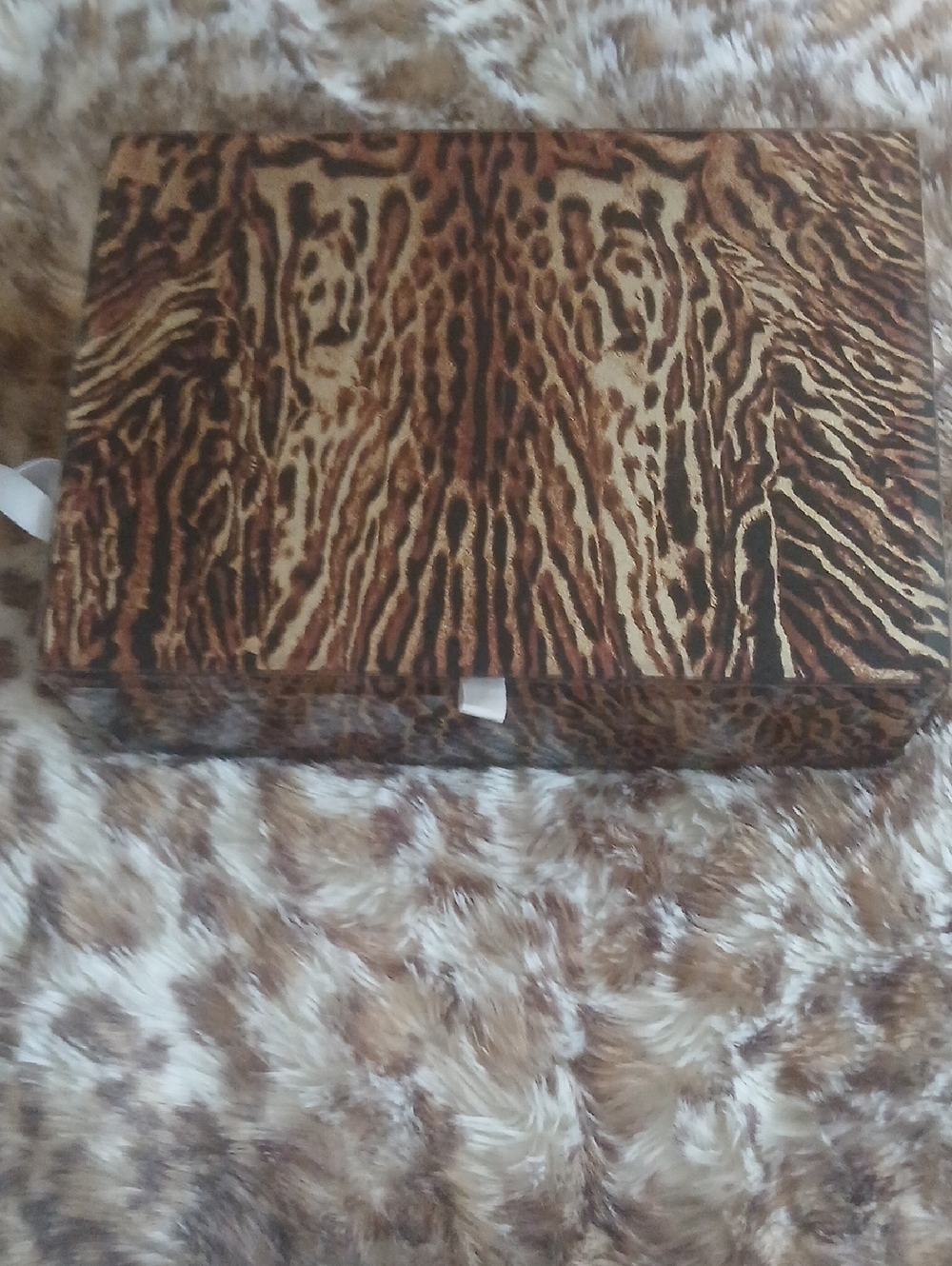 Leopard Print Decorative Box - Brown & Black